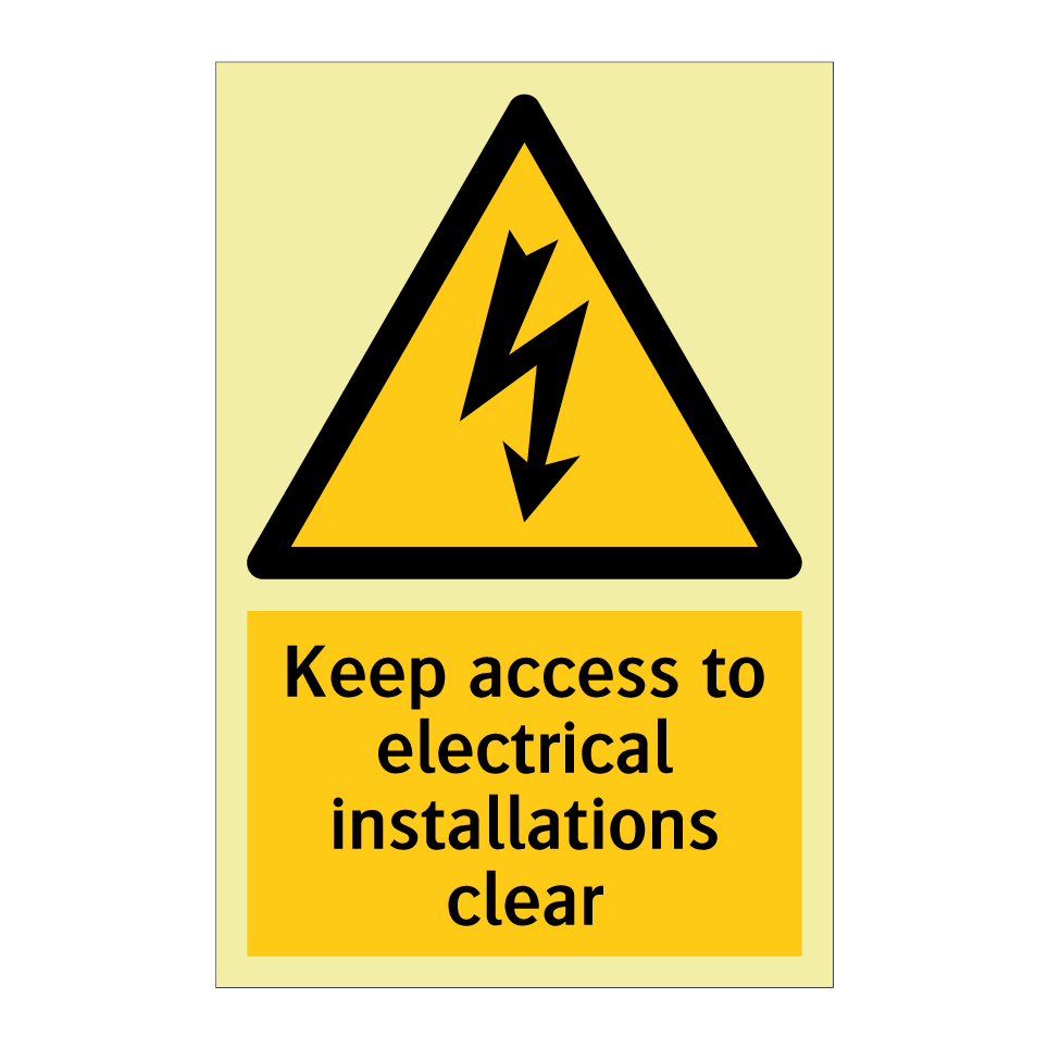 Keep access to electrical installations clear