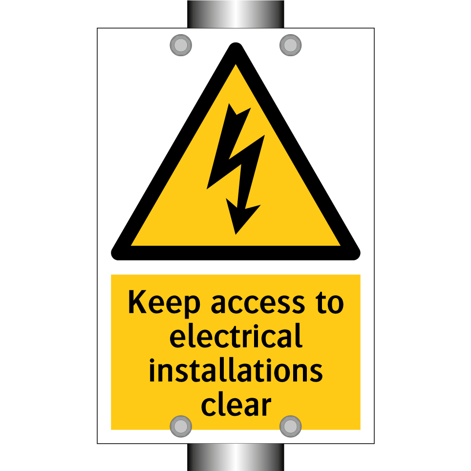 Keep access to electrical installations clear
