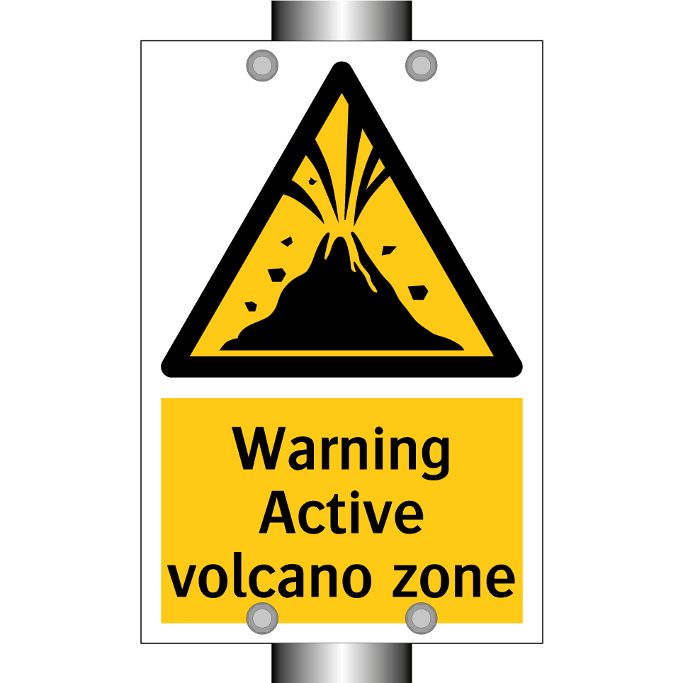 Warning Active volcano zone
