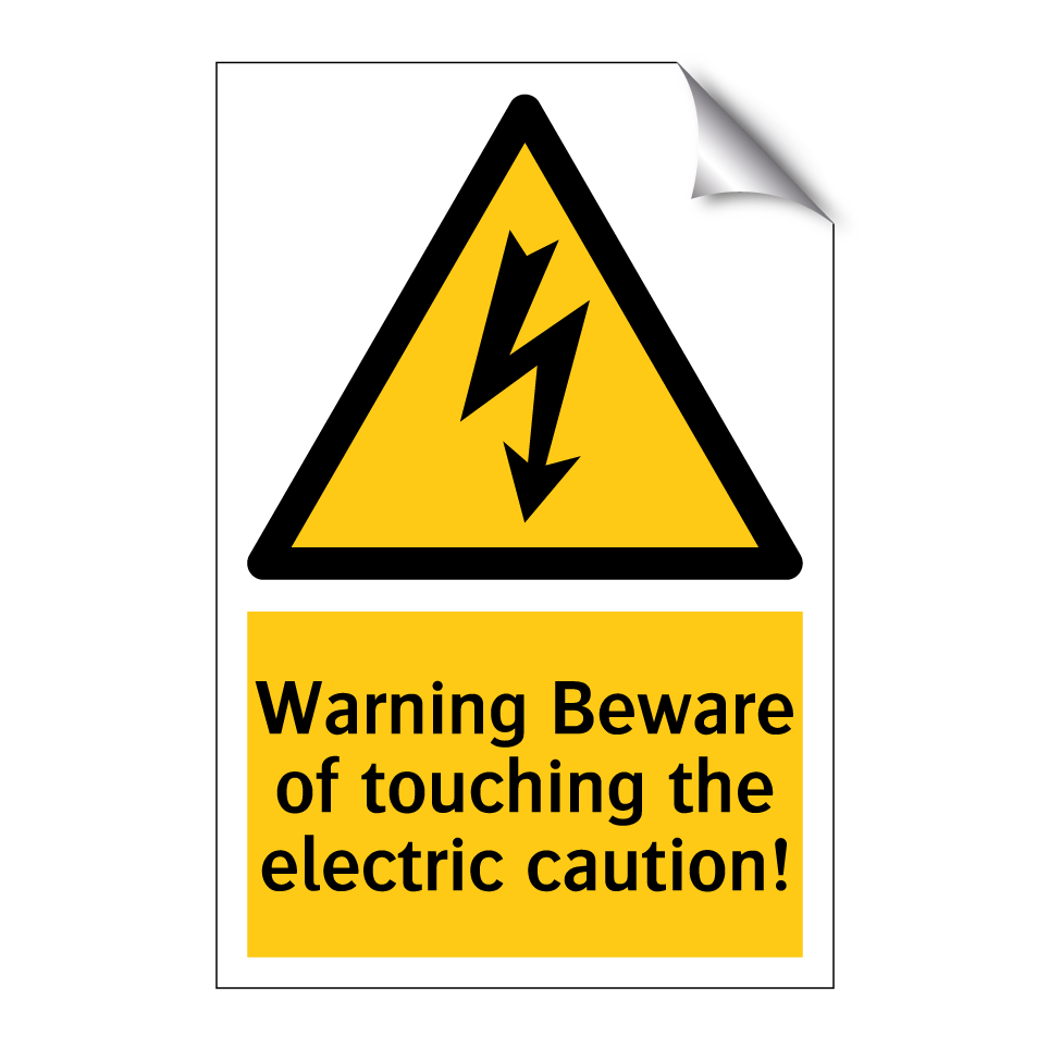 Warning Beware of touching the electric caution!