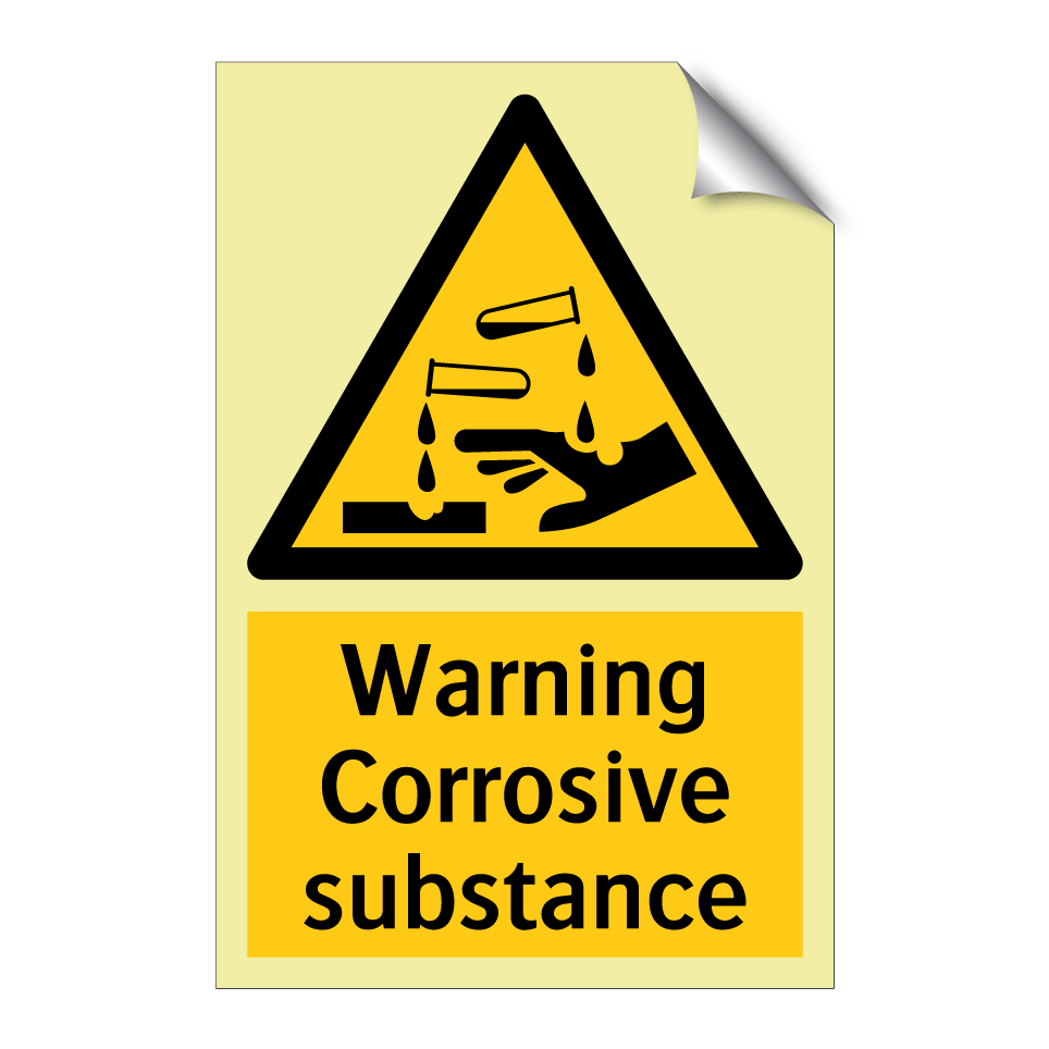 Warning Corrosive substance