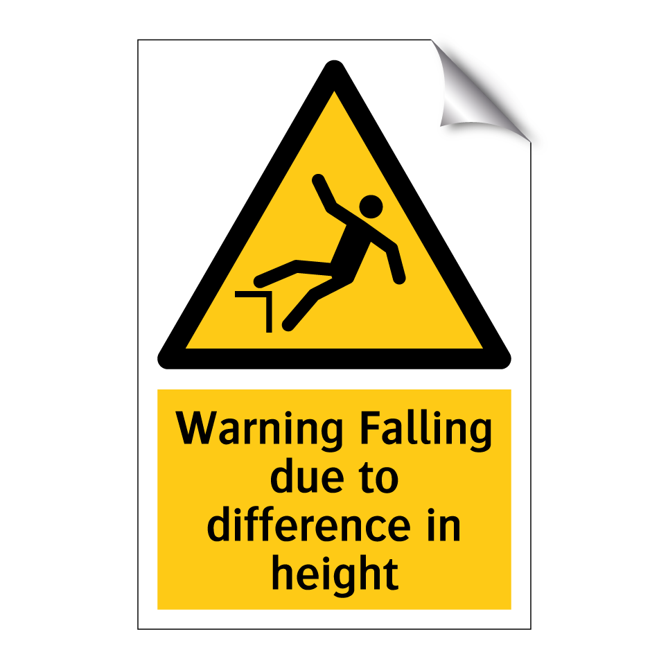 Warning Falling due to difference in height