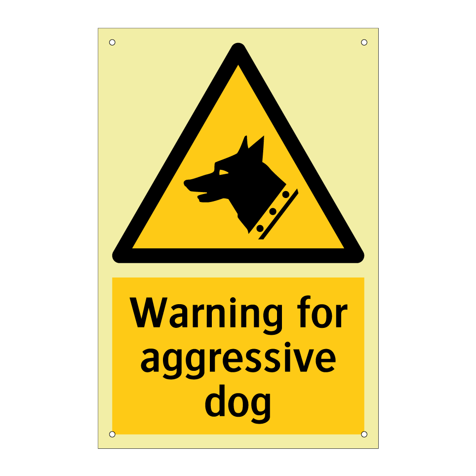 Warning for aggressive dog