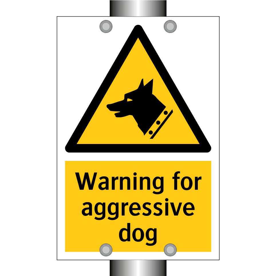 Warning for aggressive dog