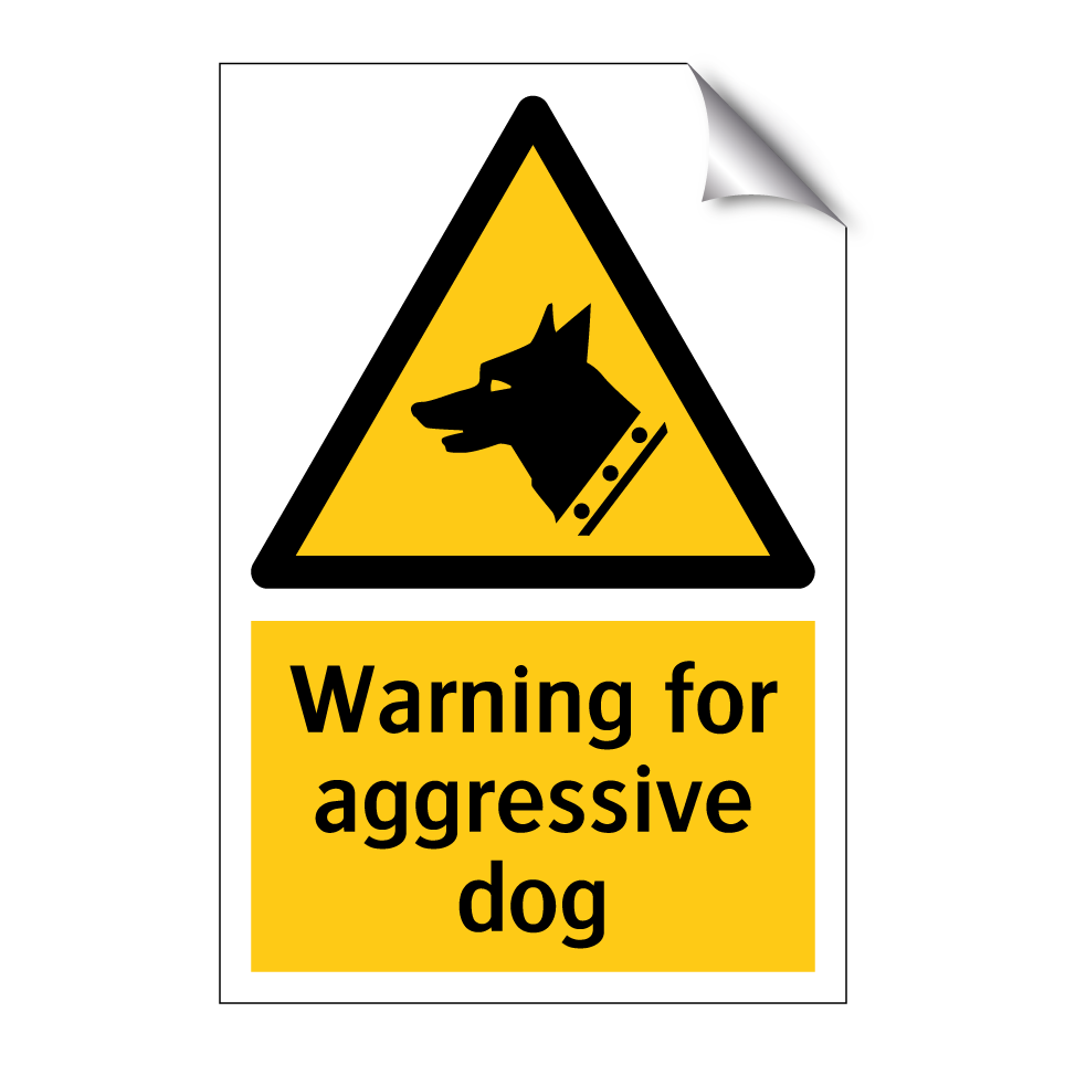Warning for aggressive dog