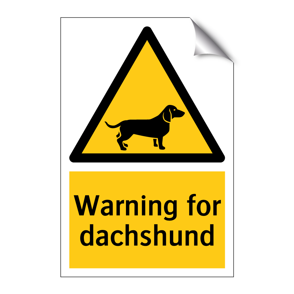 Warning for dachshund