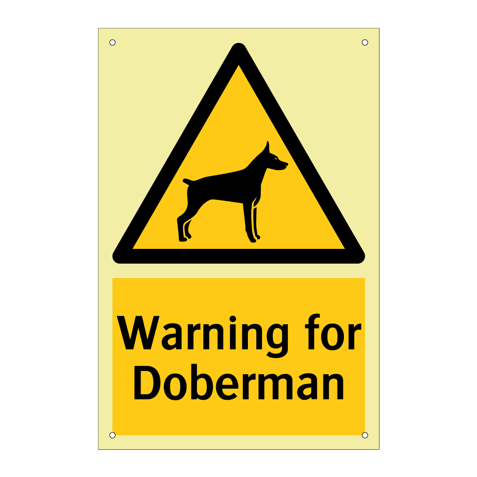 Warning for Doberman