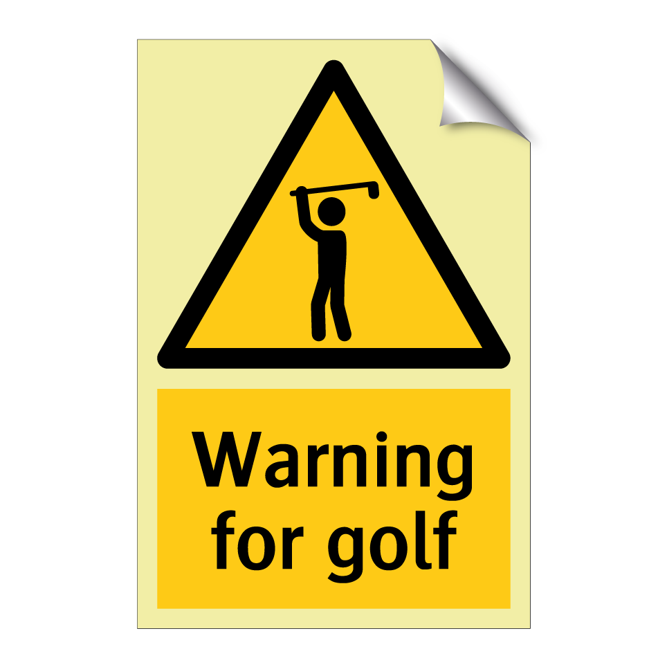 Warning for golf