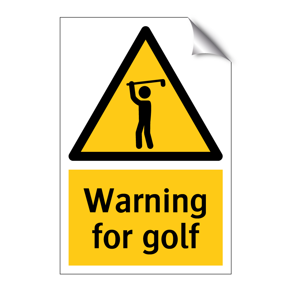 Warning for golf