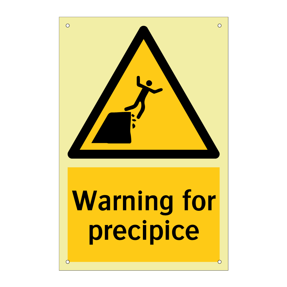 Warning for precipice