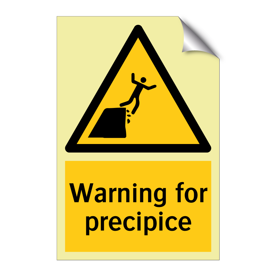 Warning for precipice