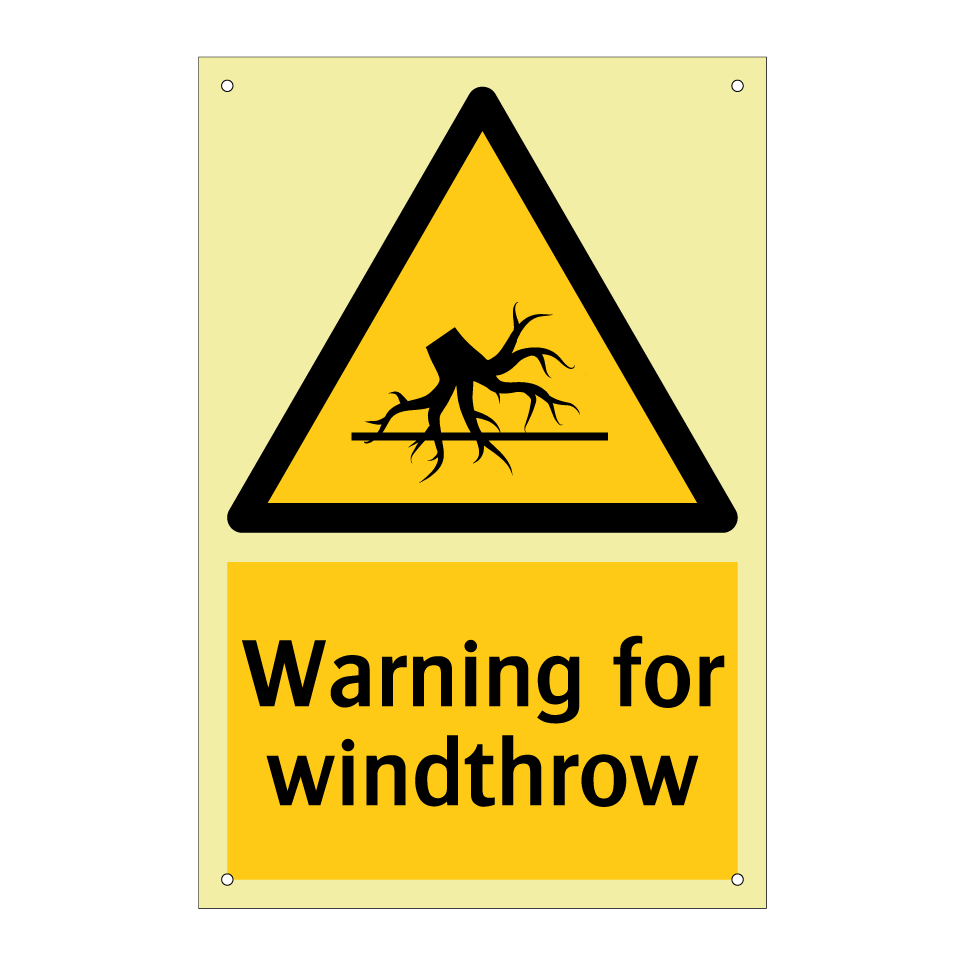 Warning for windthrow