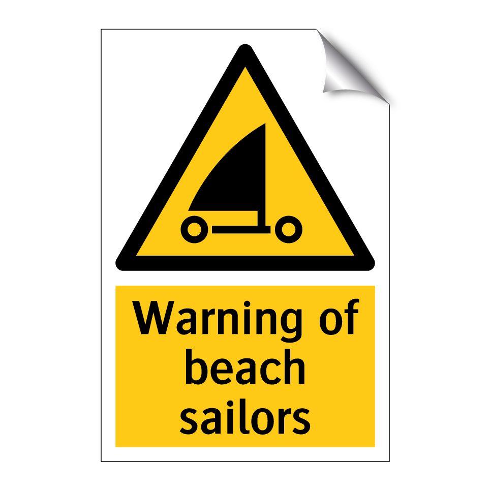 Warning of beach sailors