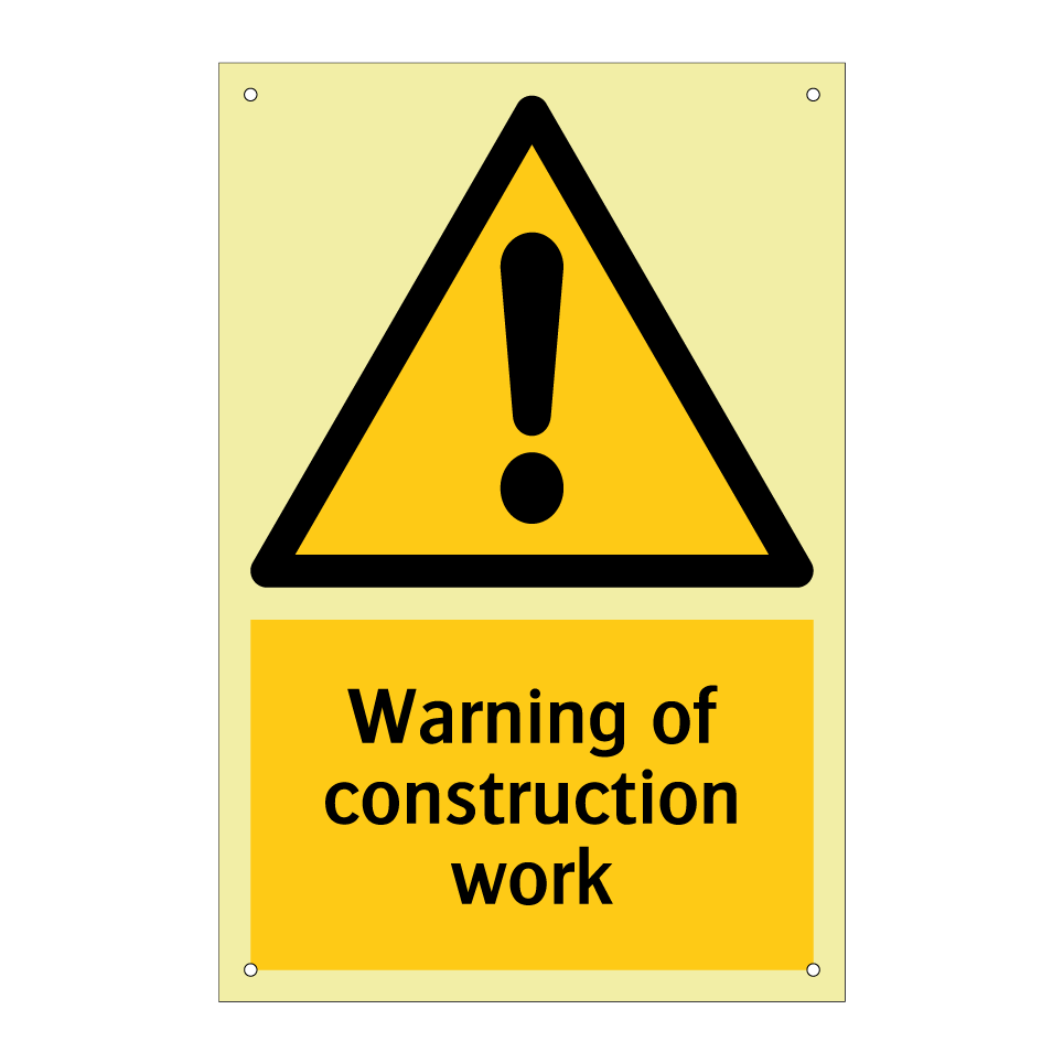 Warning of construction work