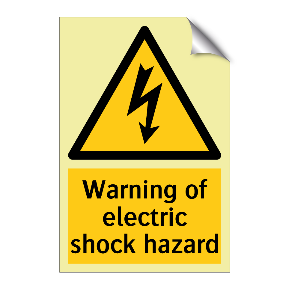 Warning of electric shock hazard
