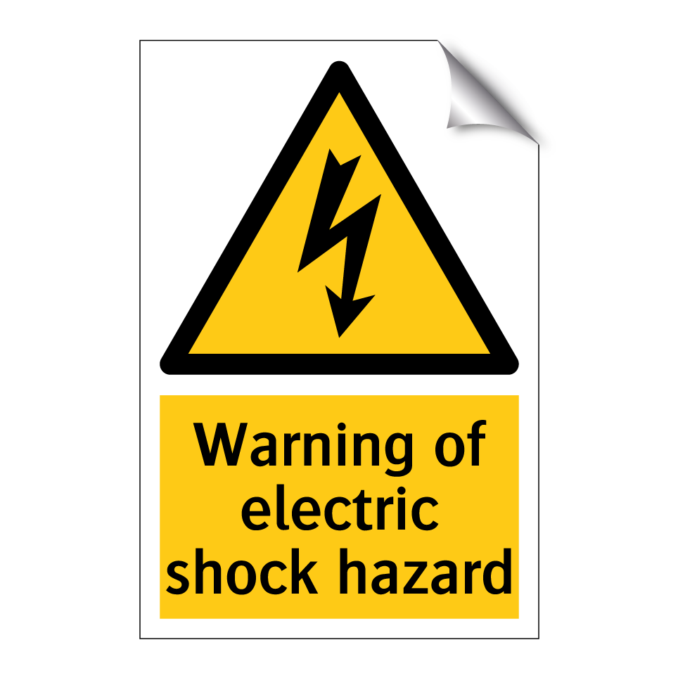 Warning of electric shock hazard
