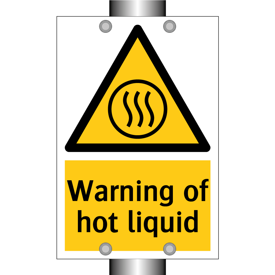 Warning of hot liquid
