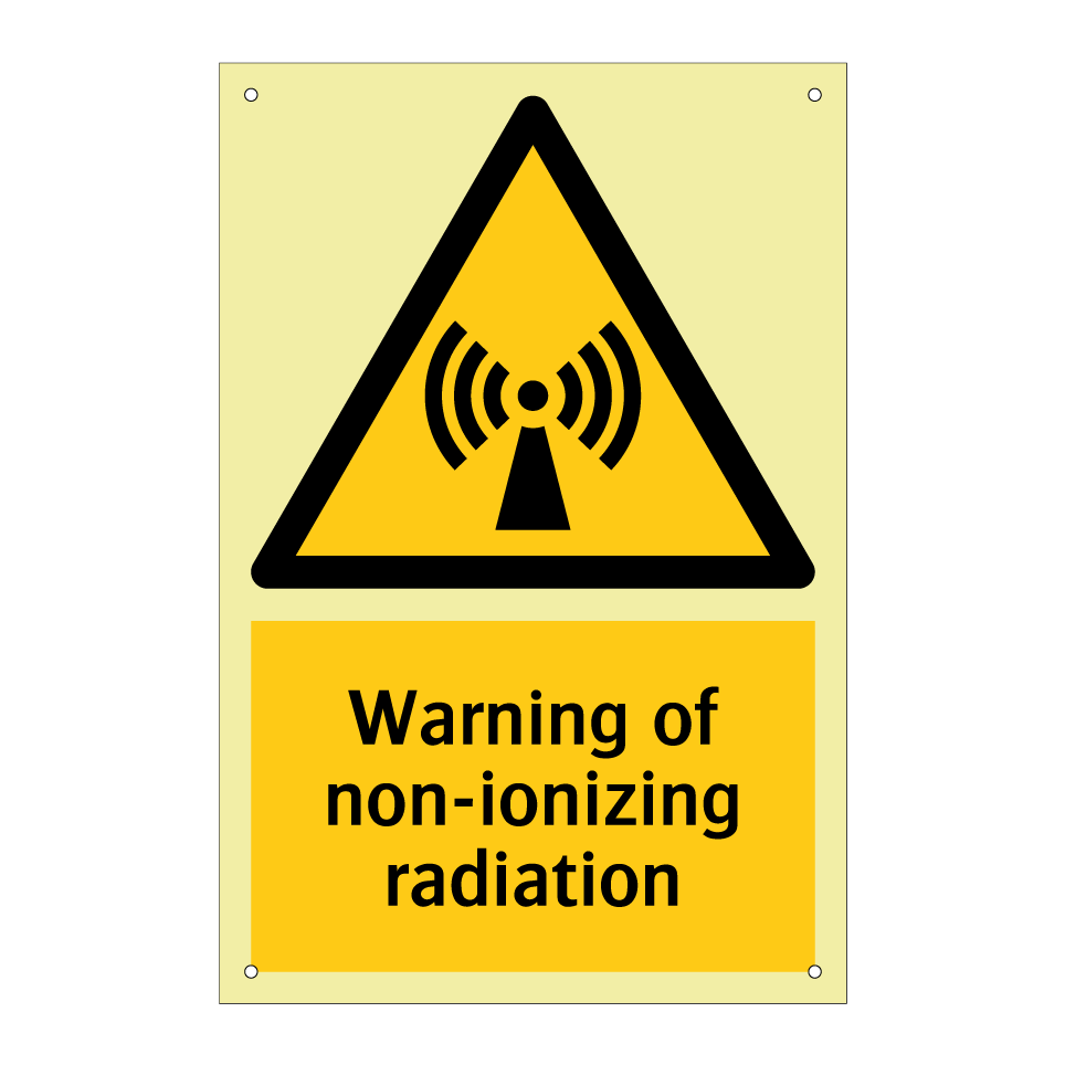 Warning of non-ionizing radiation