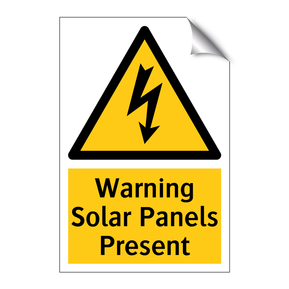 Warning Solar Panels Present