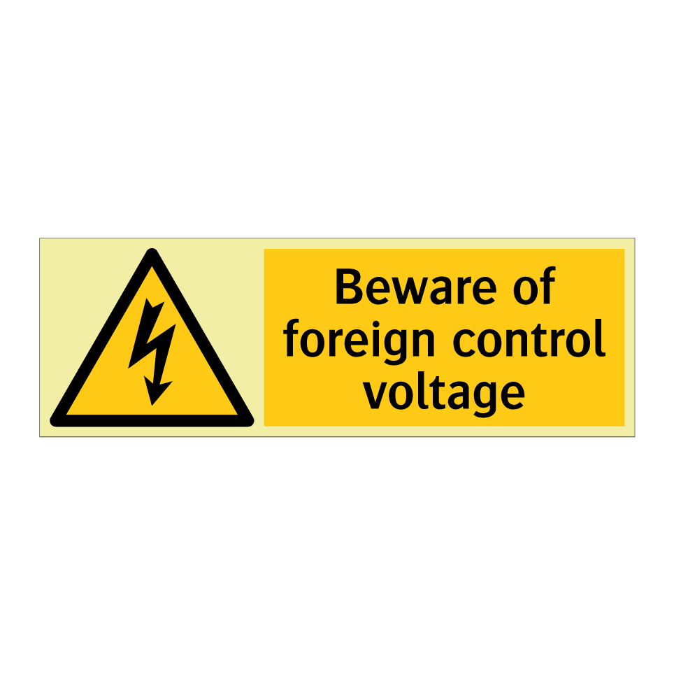 Beware of foreign control voltage