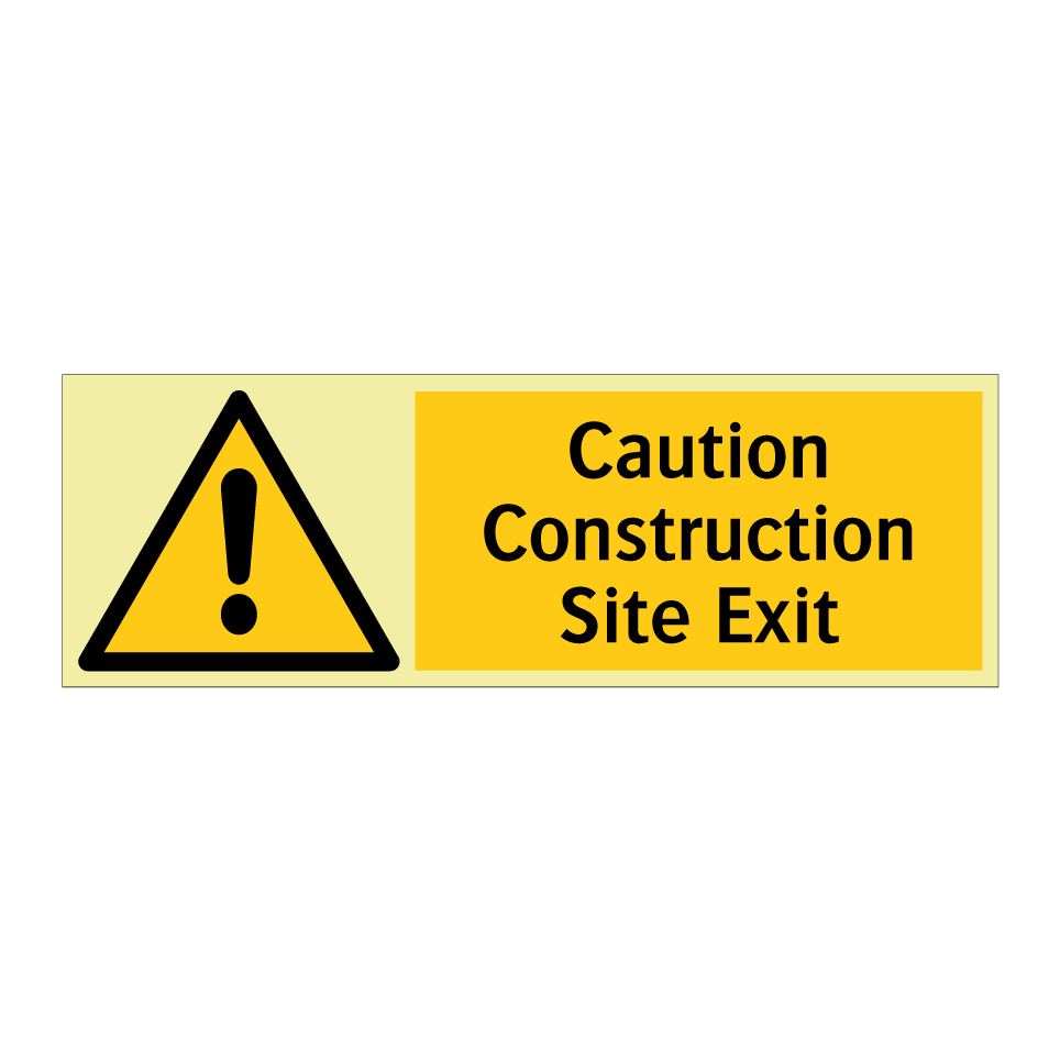 Caution Construction Site Exit