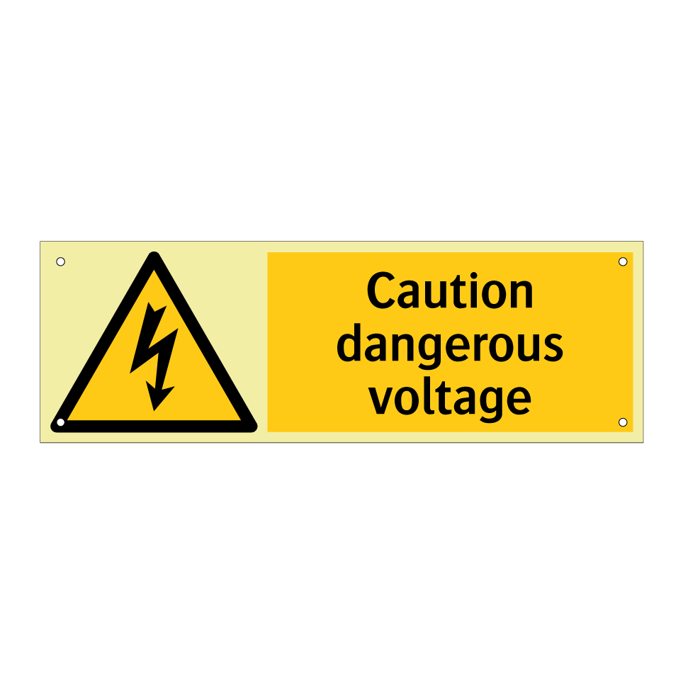 Caution dangerous voltage