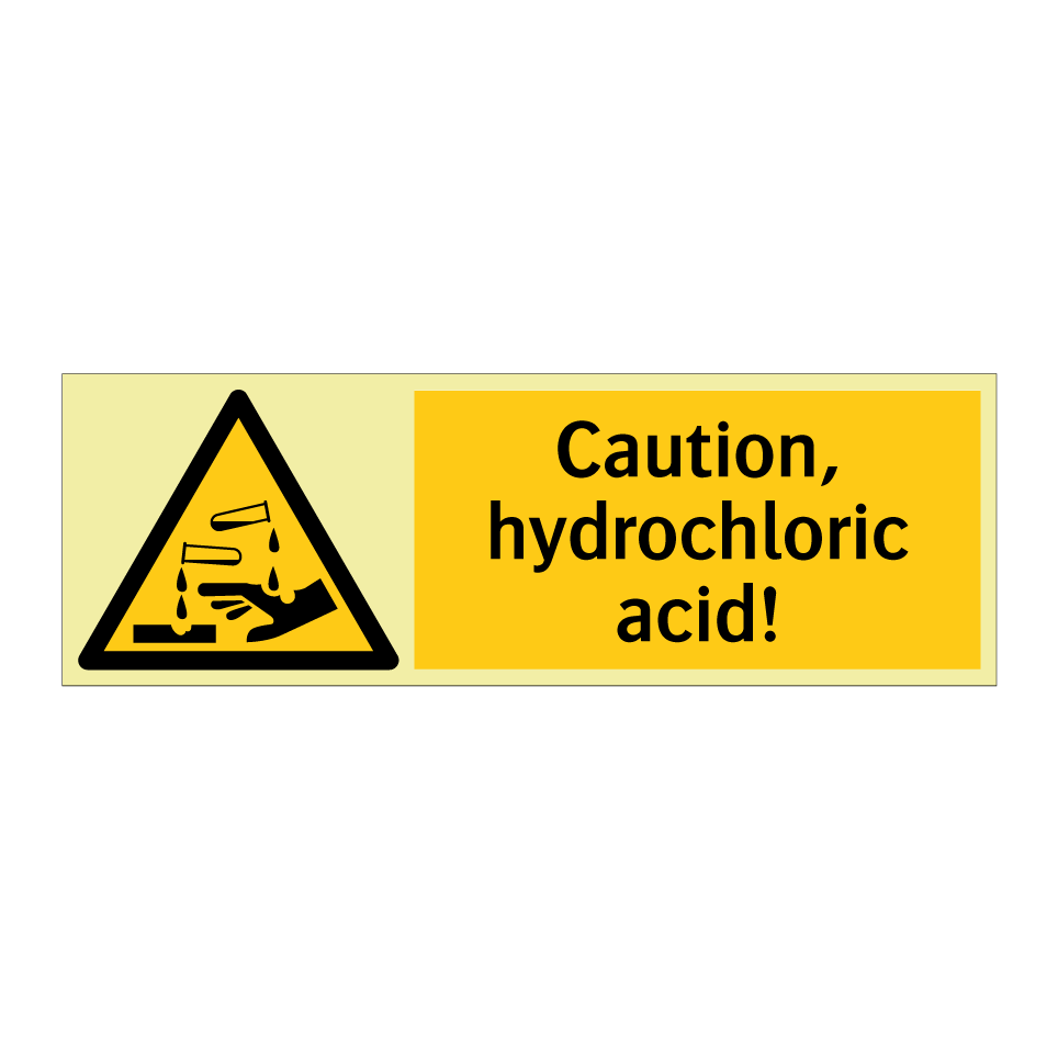 Caution, hydrochloric acid!