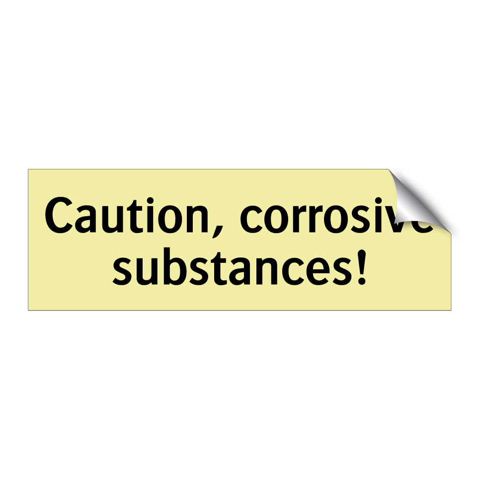 Caution, corrosive substances!