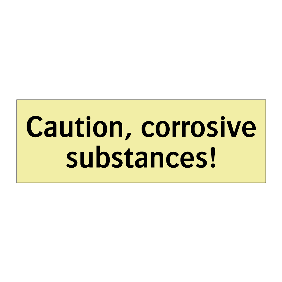 Caution, corrosive substances!