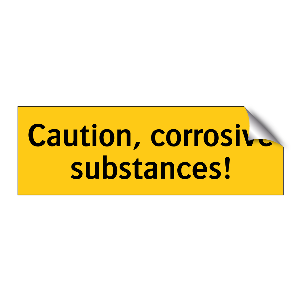 Caution, corrosive substances!