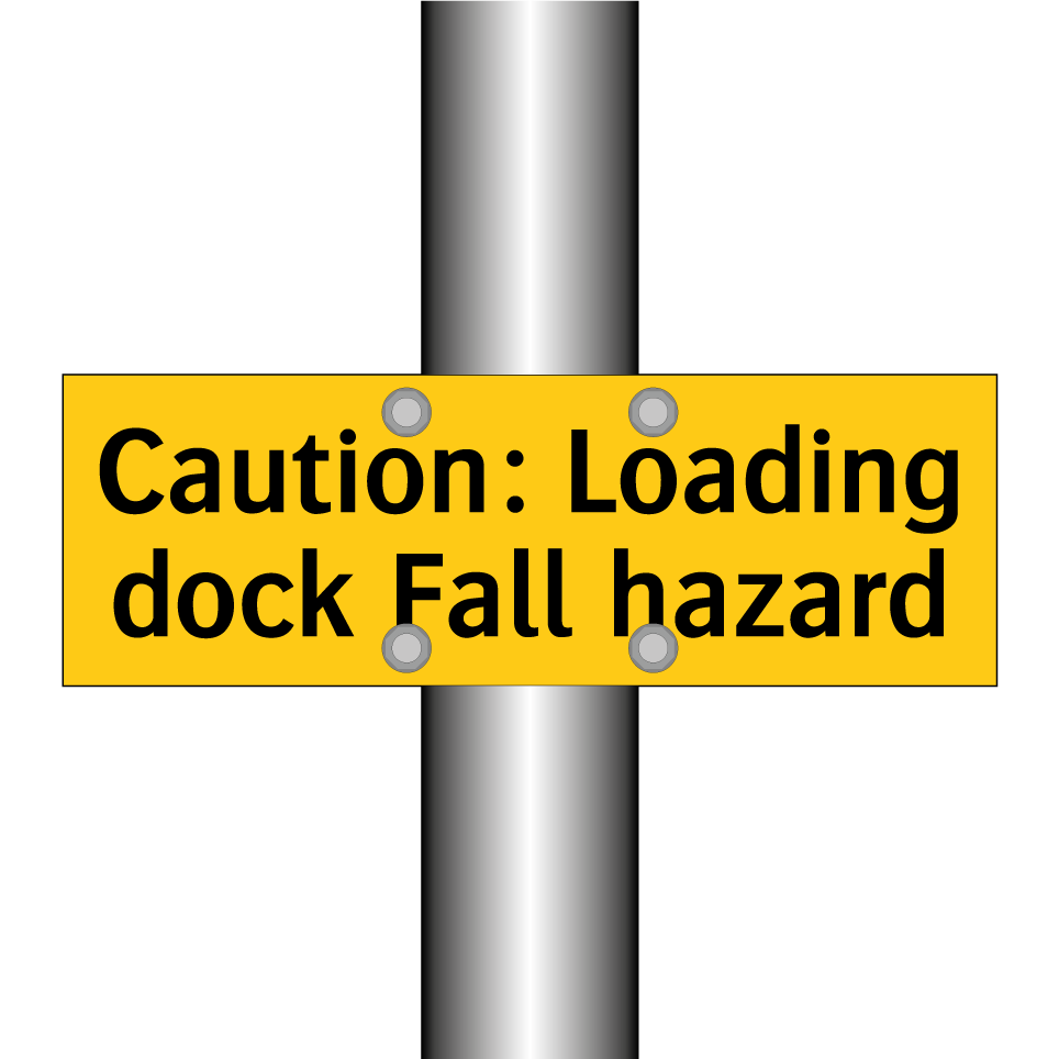 Caution: Loading dock Fall hazard