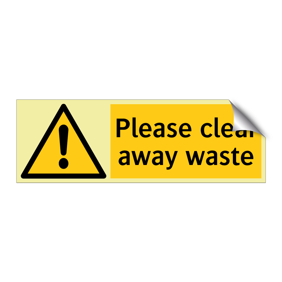 Please clear away waste