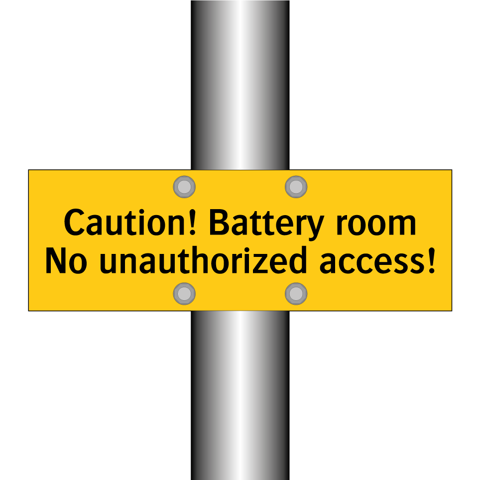 Caution! Battery room No unauthorized access!