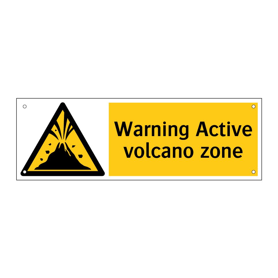Warning Active volcano zone