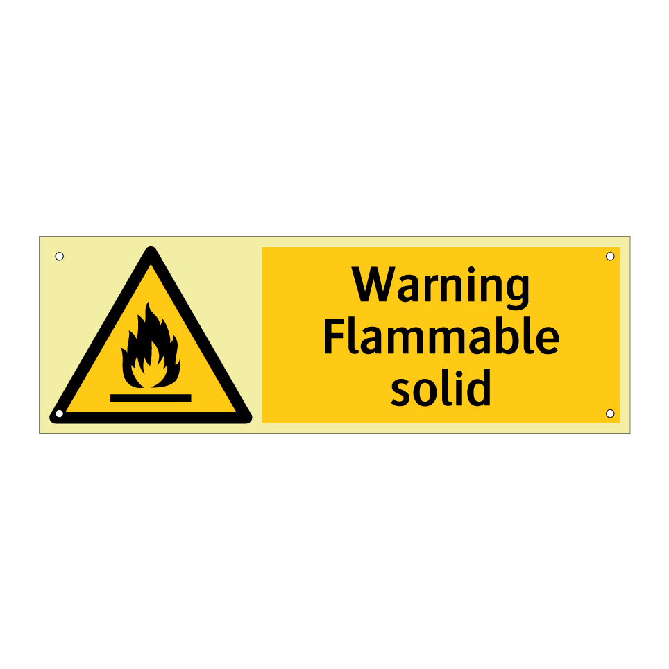 Warning Flammable solid