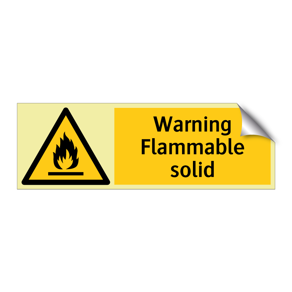 Warning Flammable solid