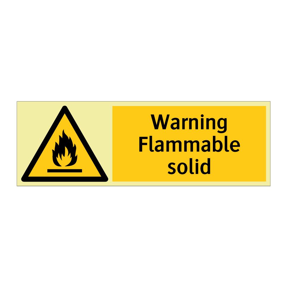 Warning Flammable solid