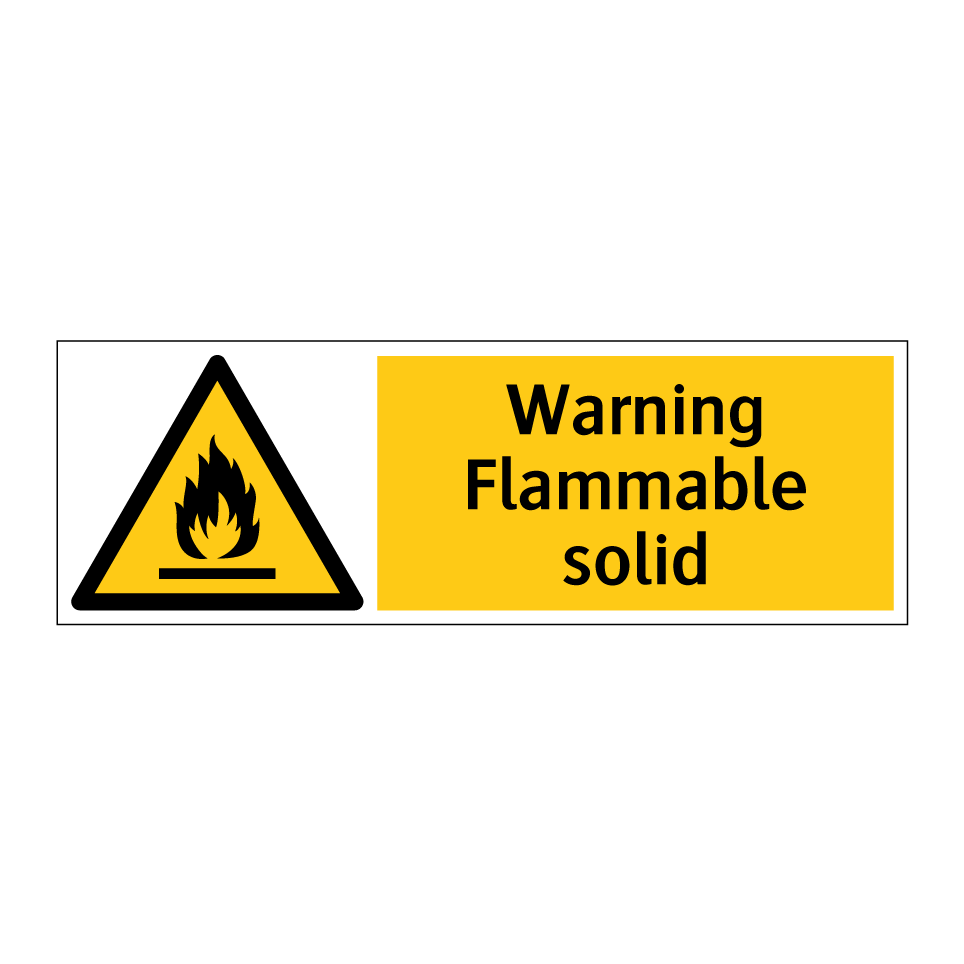 Warning Flammable solid