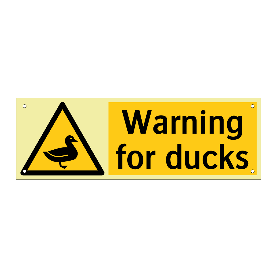 Warning for ducks