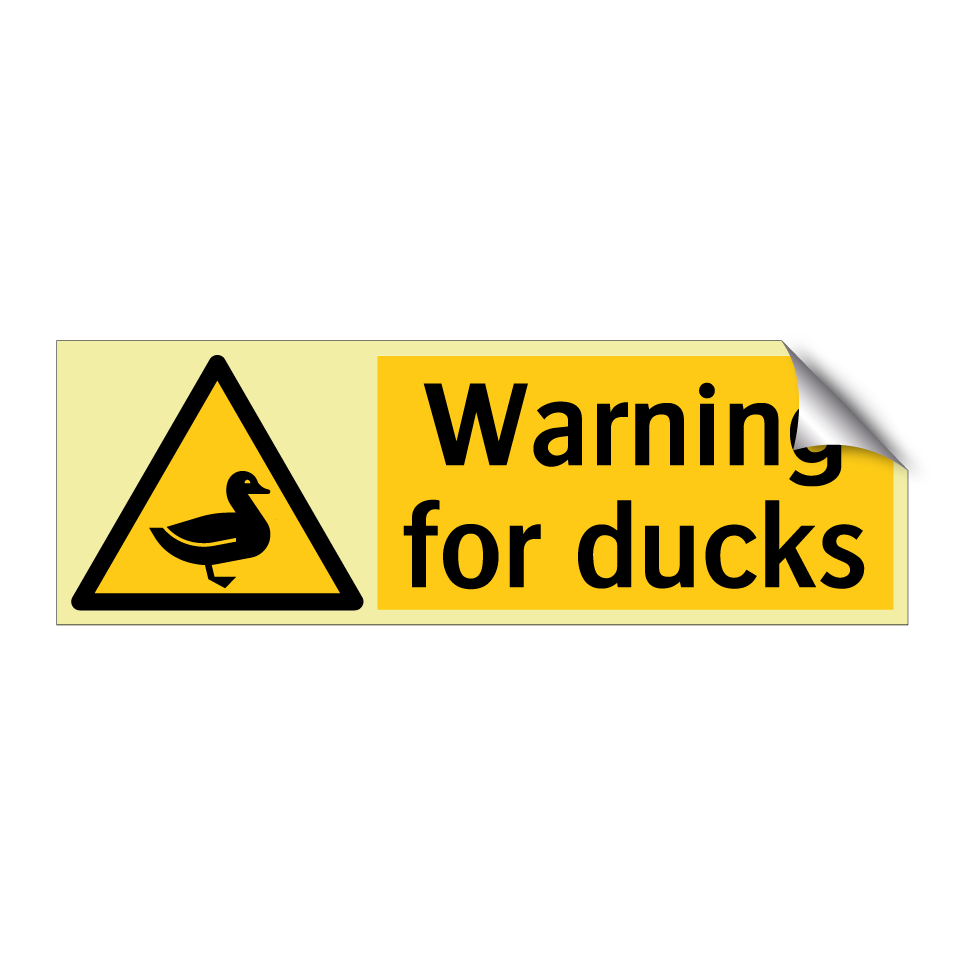 Warning for ducks