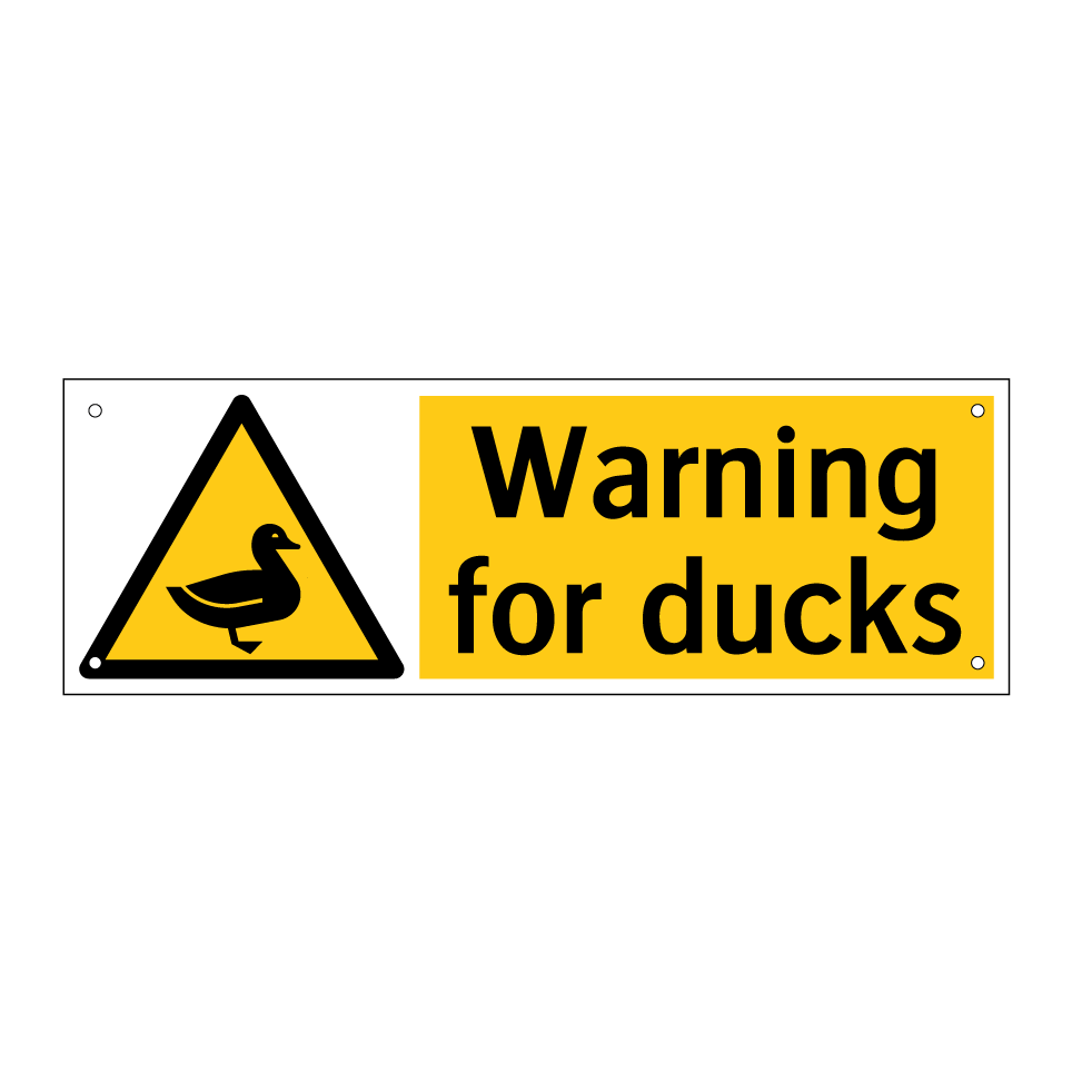 Warning for ducks