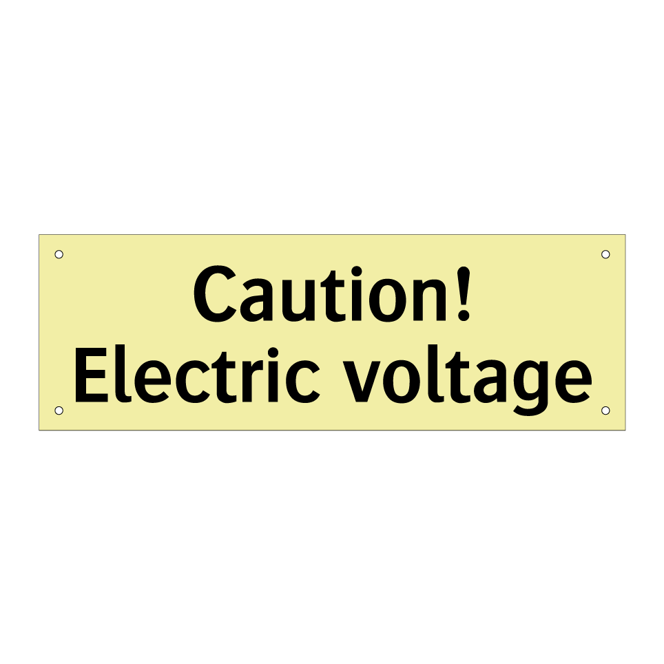 Caution! Electric voltage