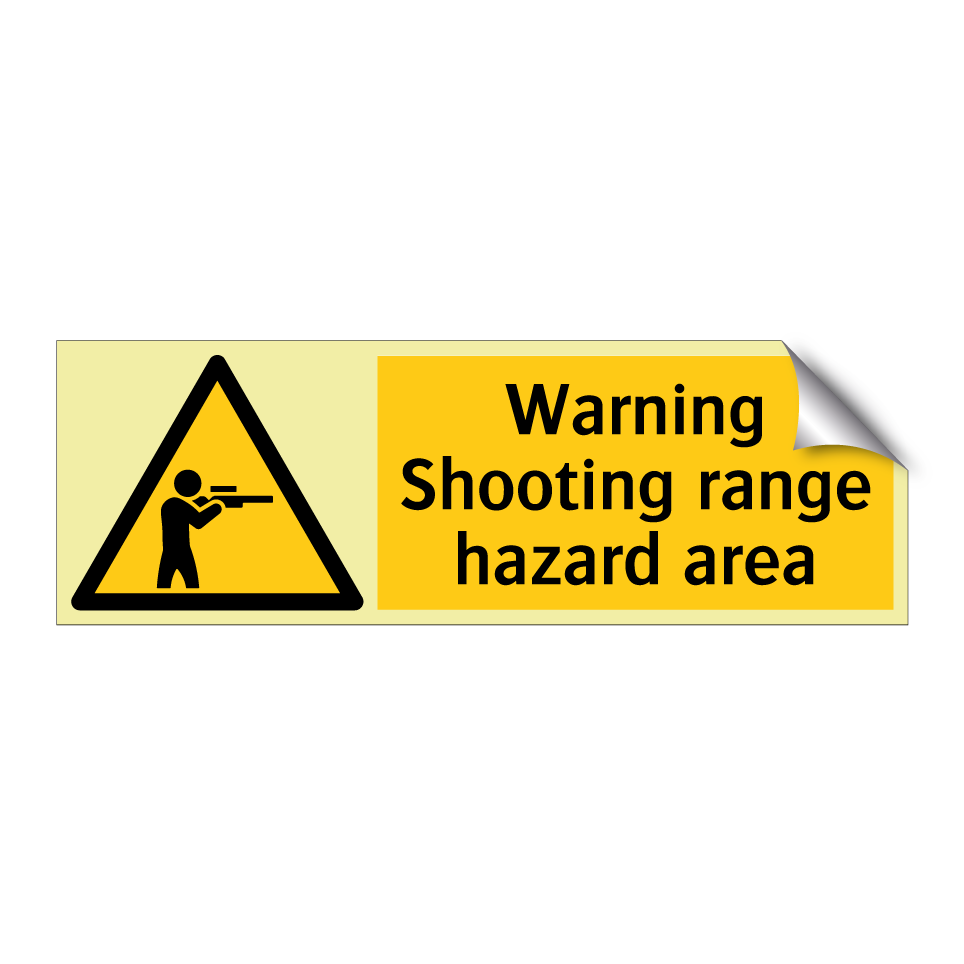 Warning Shooting range hazard area