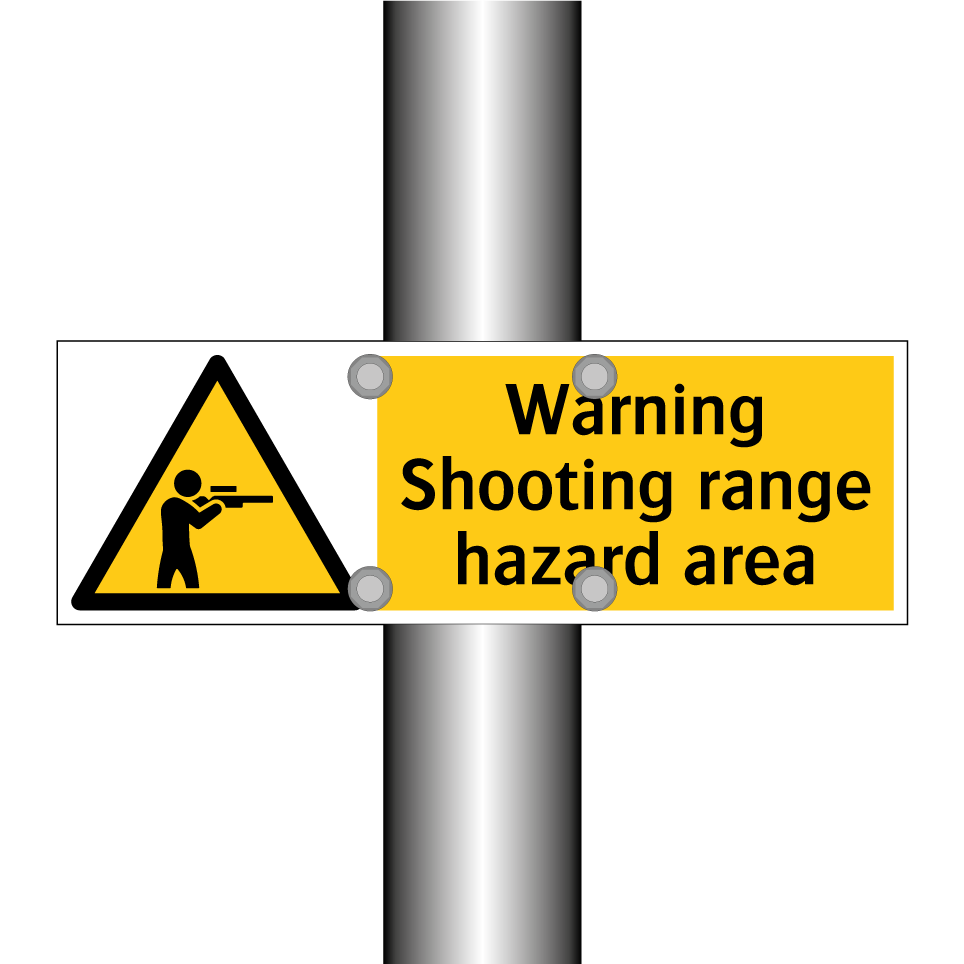 Warning Shooting range hazard area