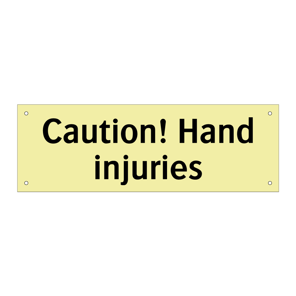 Caution! Hand injuries