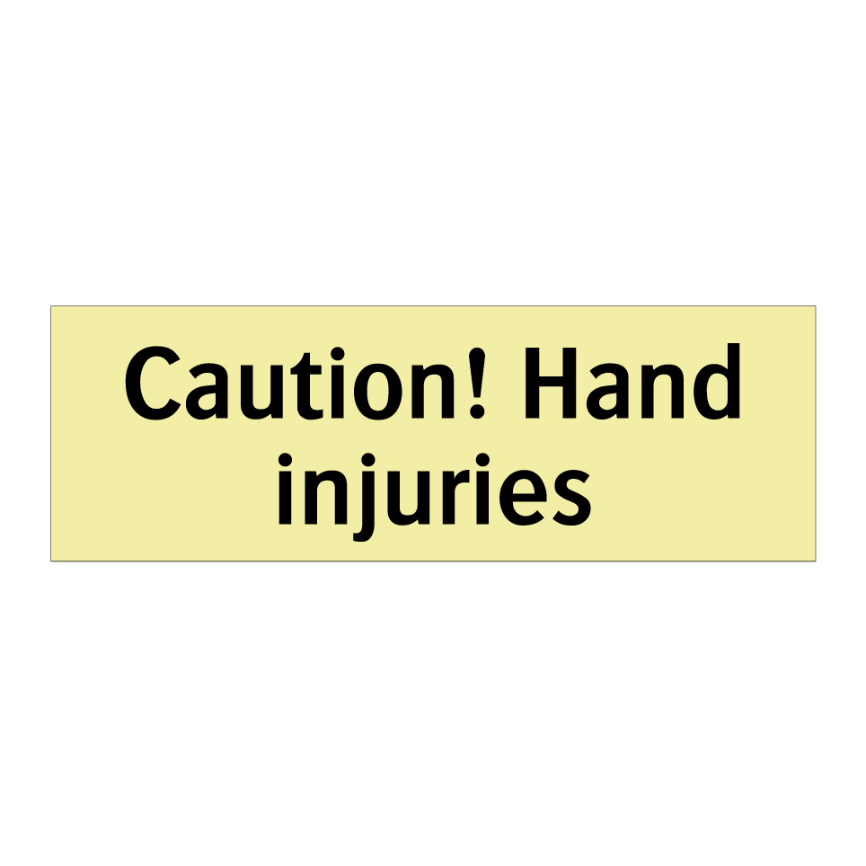 Caution! Hand injuries