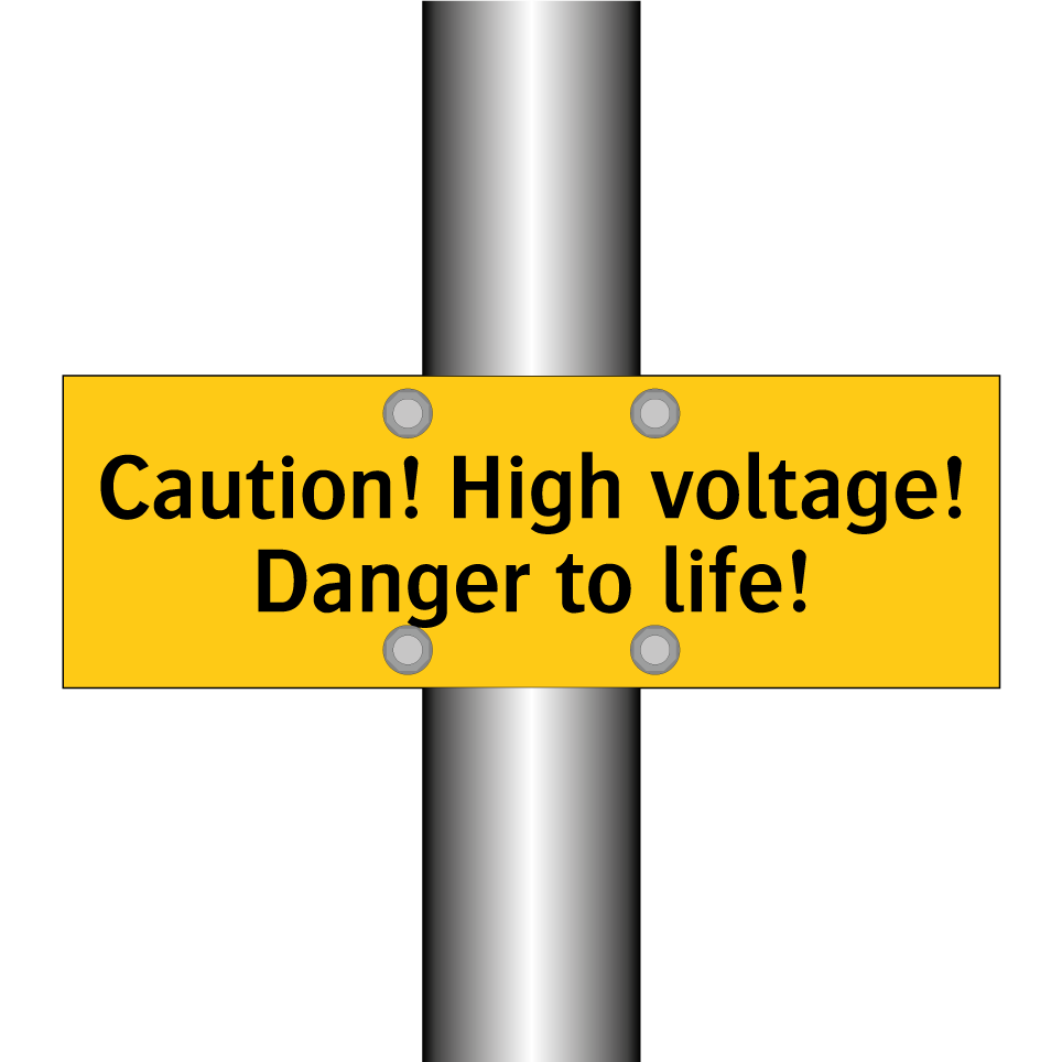 Caution! High voltage! Danger to life!