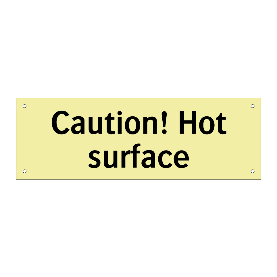 Caution! Hot surface