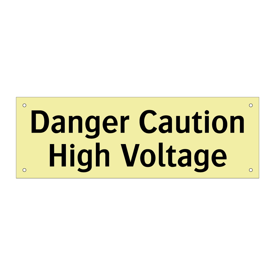 Danger Caution High Voltage