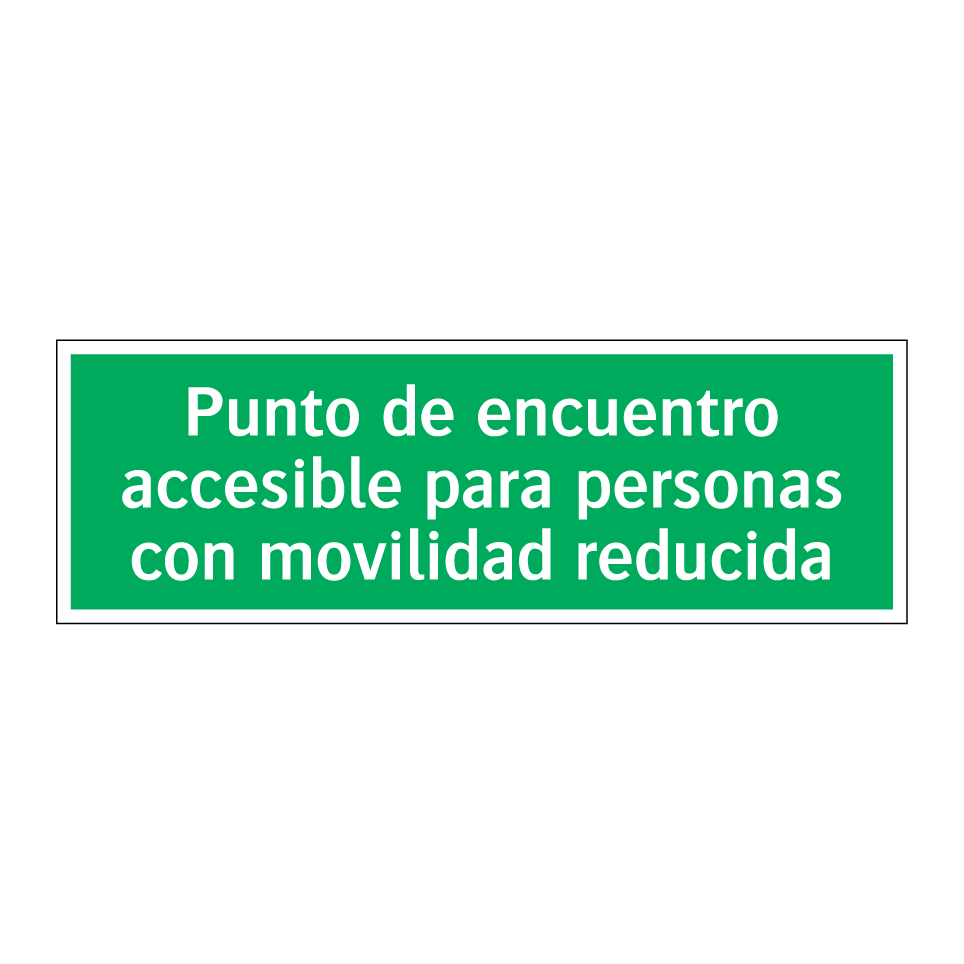 Punto de encuentro accesible para personas con movilidad reducida